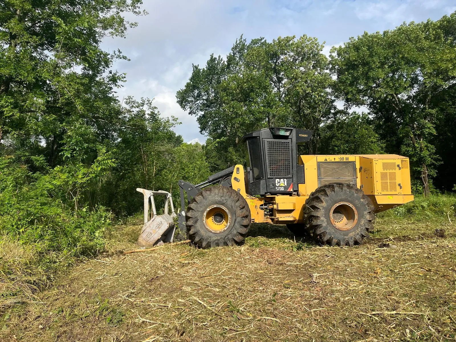 Brush Tech machine on a cleared job site